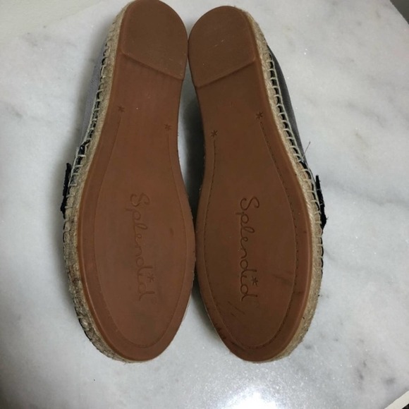 Splendid Jaime Metallic Silver Slip-On Espadrille Shoes 7 Fringe Women’s - Picture 7 of 8